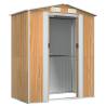 Light Brown Garden Shed - Durable Galvanised Steel Storage