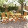 5 Piece Folding Garden Dining Set Solid Wood Acacia Model with armrest Shape octagonal Number of 5 