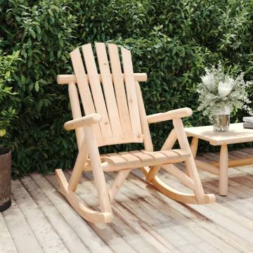 Garden Rocking Chair - Solid Spruce Wood 69x96x101 cm