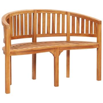 Banana Bench 120 cm - Solid Teak Wood Garden Furniture