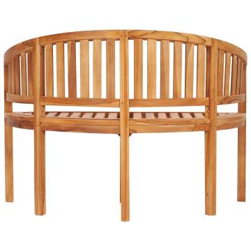 Banana Bench 120 cm - Solid Teak Wood Garden Furniture