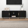 TV Cabinet Black 150x30x50 cm Engineered Wood Colour black Quantity in Package 1 