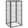 Dog Playpen 4 Panels Black - Heavy Duty Steel | Hipomarket