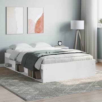 Modern White Bed Frame 120x200 cm - Stylish & Practical