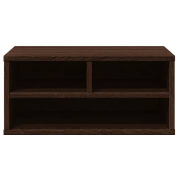 Brown Oak Printer Stand - 49x40x22.5 cm Engineered Wood