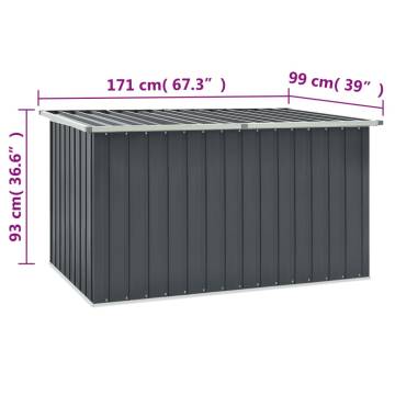 Garden Storage Box Grey 171x99x93 cm - Stylish & Durable