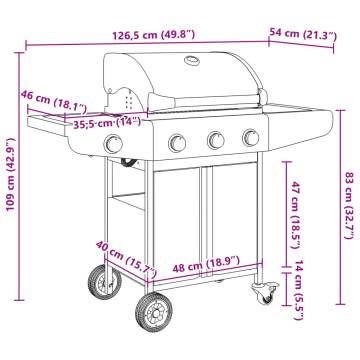 Gas BBQ Grill with 4 Burners – Durable Stainless Steel | HipoMarket