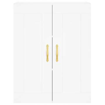 Stylish Highboard White 69.5x34x180 cm - Hipomarket UK