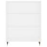 Stylish Highboard White 69.5x34x180 cm - Hipomarket UK