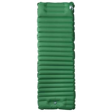 Self Inflating Camping Mattress with Pillow - Green