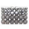 100 Grey Christmas Baubles Set - Shatterproof & Stylish Decor