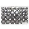 100 Grey Christmas Baubles Set - Shatterproof & Stylish Decor