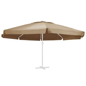 Replacement Fabric for Outdoor Parasol - Taupe 600 cm