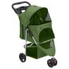 Folding Dog Stroller Green - Comfortable & Portable | HipoMarket