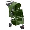 Folding Dog Stroller Green - Comfortable & Portable | HipoMarket