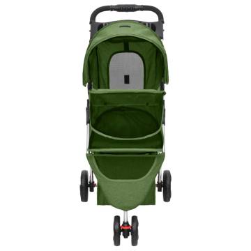 Folding Dog Stroller Green - Comfortable & Portable | HipoMarket