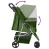 Folding Dog Stroller Green - Comfortable & Portable | HipoMarket