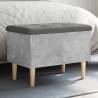 Storage Bench Concrete Grey 62x42x46 cm Engineered Wood Colour concrete grey Size 62 x 42 x 46 cm 