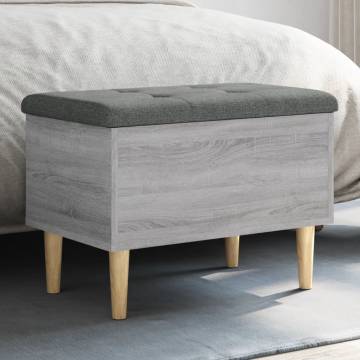 Storage Bench Grey Sonoma - Stylish & Functional 62x42 cm