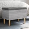 Storage Bench Grey Sonoma 62x42x46 cm Engineered Wood Colour grey sonoma Size 62 x 42 x 46 cm 