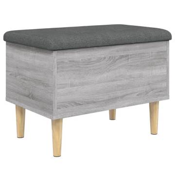 Storage Bench Grey Sonoma - Stylish & Functional 62x42 cm