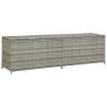 Garden Storage Box Poly Rattan 200x50x60 cm Grey Colour grey Size 200 x 50 x 60 cm 