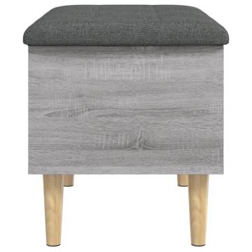 Storage Bench Grey Sonoma - Stylish & Functional 62x42 cm