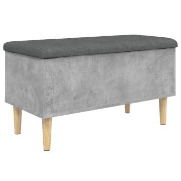 Concrete Grey Storage Bench - Stylish & Functional | Hipo Market