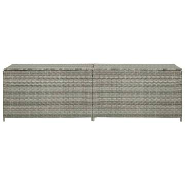 Grey Garden Storage Box 200x50x60 cm | Poly Rattan Storage