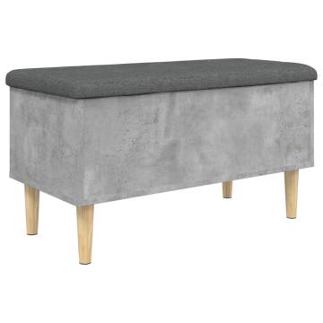 Concrete Grey Storage Bench - Stylish & Functional | Hipo Market