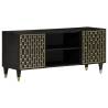 TV Cabinet 105x33x46 cm Solid Wood Mango Colour black Quantity in Package 1 