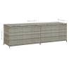 Grey Garden Storage Box 200x50x60 cm | Poly Rattan Storage