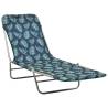 Folding Sun Loungers - 2 Pcs with Leaf Pattern | HipoMarket