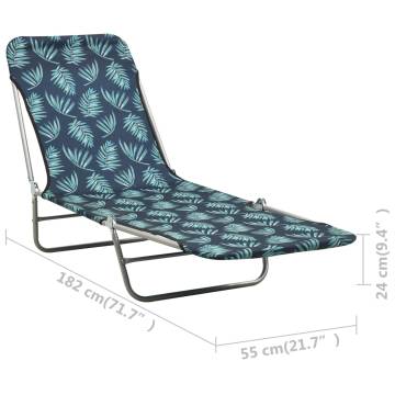 Folding Sun Loungers - 2 Pcs with Leaf Pattern | HipoMarket