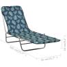 Folding Sun Loungers - 2 Pcs with Leaf Pattern | HipoMarket