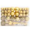 111 Piece Gold Christmas Bauble Set - Shatterproof & Stylish