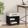 Printer Stand with Wheels Black - Organise Your Workspace