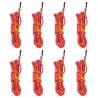 Tent Guy Ropes with Spanners Reflective 8 pcs 4 m 4 mm Colour red Quantity in Package 1 