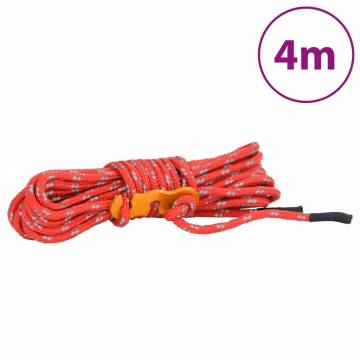 Tent Guy Ropes with Spanners - Reflective 8 pcs 4 m 4 mm