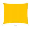 Yellow HDPE Sunshade Sail 2.5x2.5m | UV & Mould Resistant