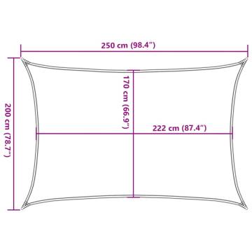 Sun Shade Sail Sand 2.5x2 m - UV & Water-Resistant Protection