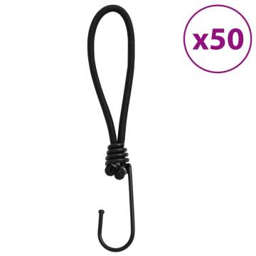 Bungee Cord with Hooks - 50 pcs, 17 cm | HipoMarket