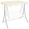 Replacement Canopy for Garden Swing Cream 188/168x145/110 cm Colour cream Size 188/168 x 145/110 cm Quantity in Package 1 