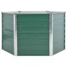 Garden Raised Bed Galvanised Steel 129x129x77 cm Green