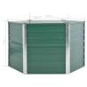 Garden Raised Bed Galvanised Steel 129x129x77 cm Green