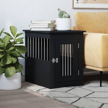 Stylish Dog Crate Furniture Black | 45x62x59 cm - Hipomarket