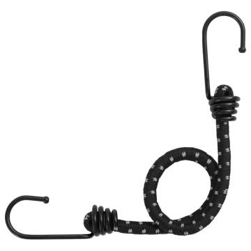 Bungee Cords with Reflective Strips & Hooks - 25 pcs, 38 cm