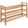 Shoe Rack with 3 Shelves 100x27x60 cm Solid Oak Wood Quantity in Package 1 Height 60 cm Width 100 cm Number of 