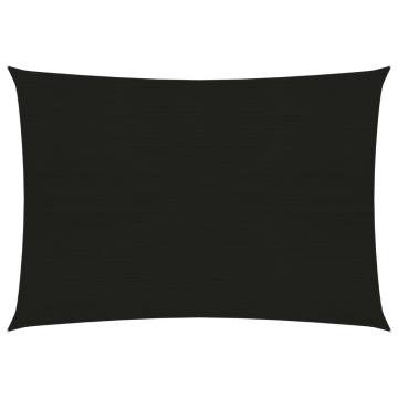 Sunshade Sail 3.5x5m Black - UV Resistant & Durable HDPE