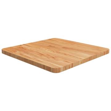 Light Brown Square Table Top 50x50cm - Solid Oak Wood